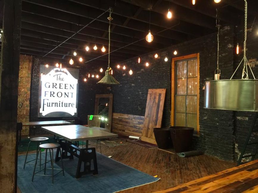 The New Home of The Green Front Furniture Sign That Once Hung Outside Building One