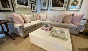 Green Front beige sectional