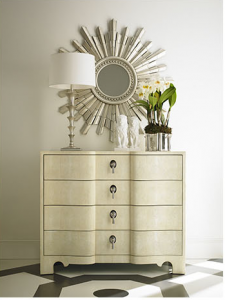 statement-mirror statement mirror in furniture showroom